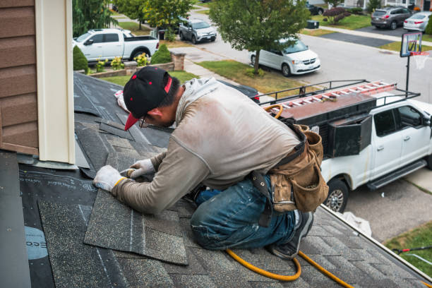 Professional Roof Installation technician working in North Rose, NY